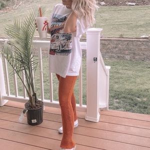 ORANGE KNIT PANTS